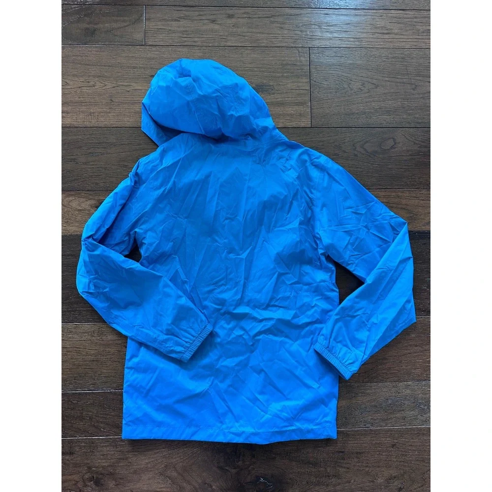The North Face Boys XL 18/20 Resolve Reflective Rain Jacket Blue Black Hooded